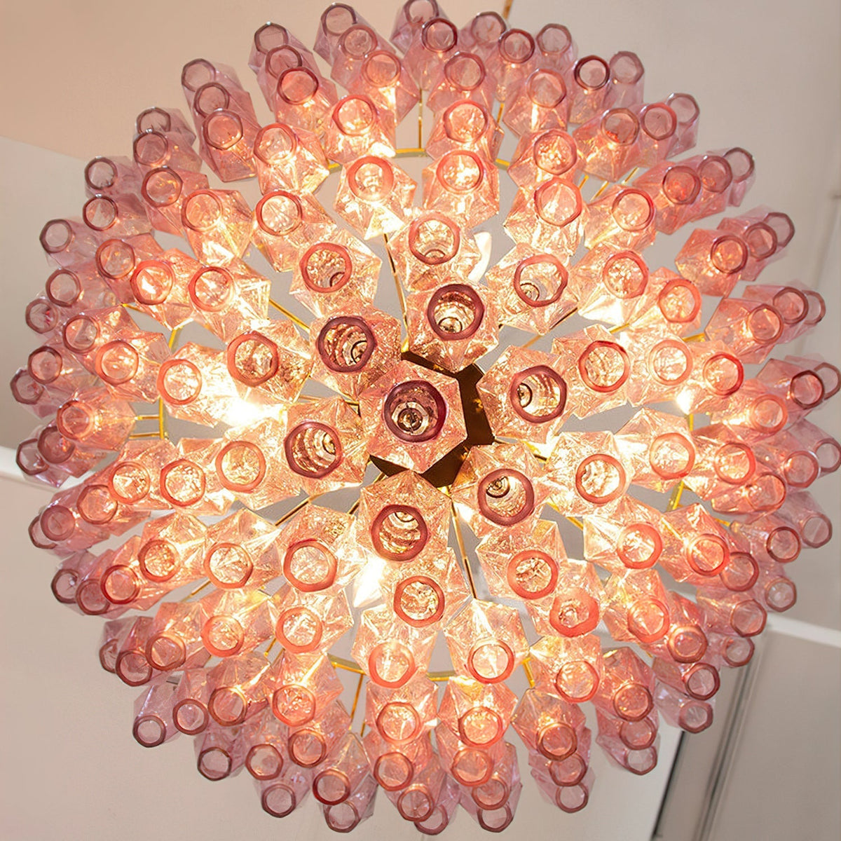 Full view of the Ametista Chandelier, demonstrating its monumental scale.