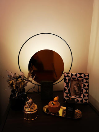 Lirixy Lampe de Table de Table en Marbre Géométrique