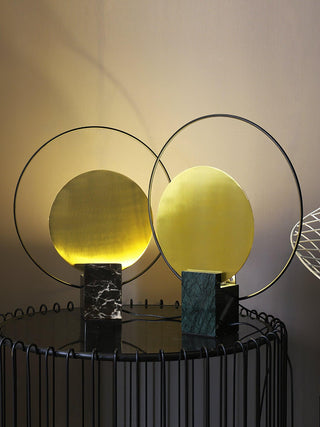 Lirixy Lampe de Table de Table en Marbre Géométrique