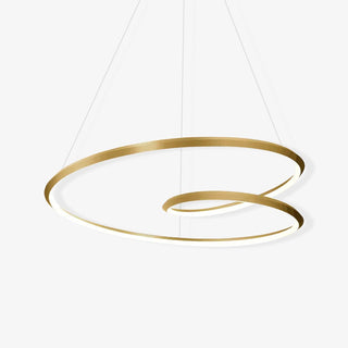 Lustra Lustre en Aluminium Doré et Verre Opale
