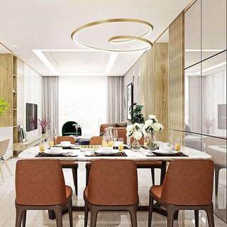Lustra Lustre en Aluminium Doré et Verre Opale