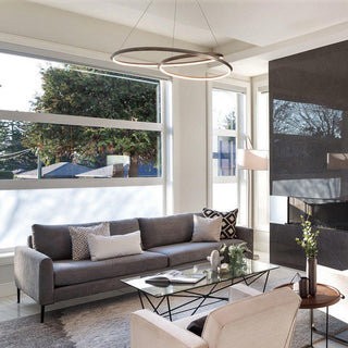 Lustra Lustre en Aluminium Doré et Verre Opale