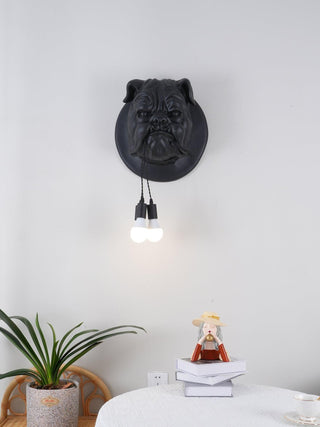 Lustra Applique Murale Sculpture Bulldog Fantaisiste-Luire