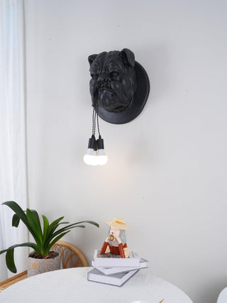 Lustra Applique Murale Sculpture Bulldog Fantaisiste-Luire