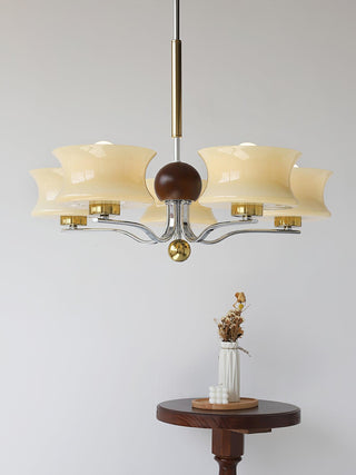 Celeste Lustre Élégant en Verre