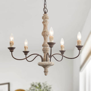 Fljotuvyi Lustre en Bois et Métal Créativité Individuelle