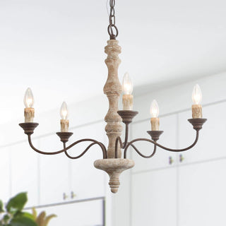 Fljotuvyi Lustre en Bois et Métal Créativité Individuelle