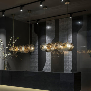 Himinuvyn Lustre en Métal et Cristal Nordique Moderne