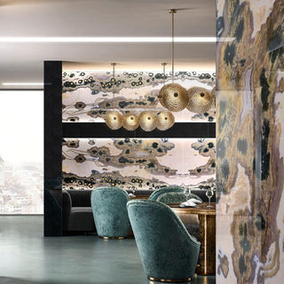 Himinuvyn Lustre en Métal et Cristal Nordique Moderne