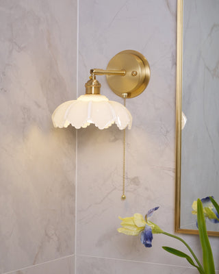 Lotus Applique Murale Verre Art Nordique Orientable