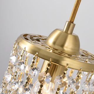 Calytra Suspension Artistique Laiton Cristal