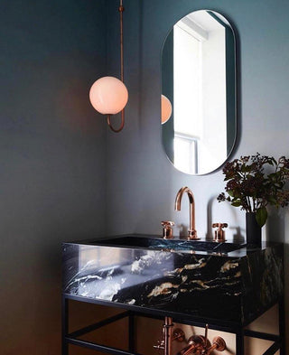 Mirelent Suspension Élégante en Métal et Verre-Luire