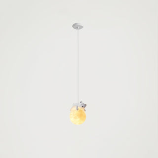 Lustra Suspension Lampe Ours Lune pour Chambre d'Enfant