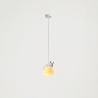 Lustra Suspension Lampe Ours Lune pour Chambre d'Enfant