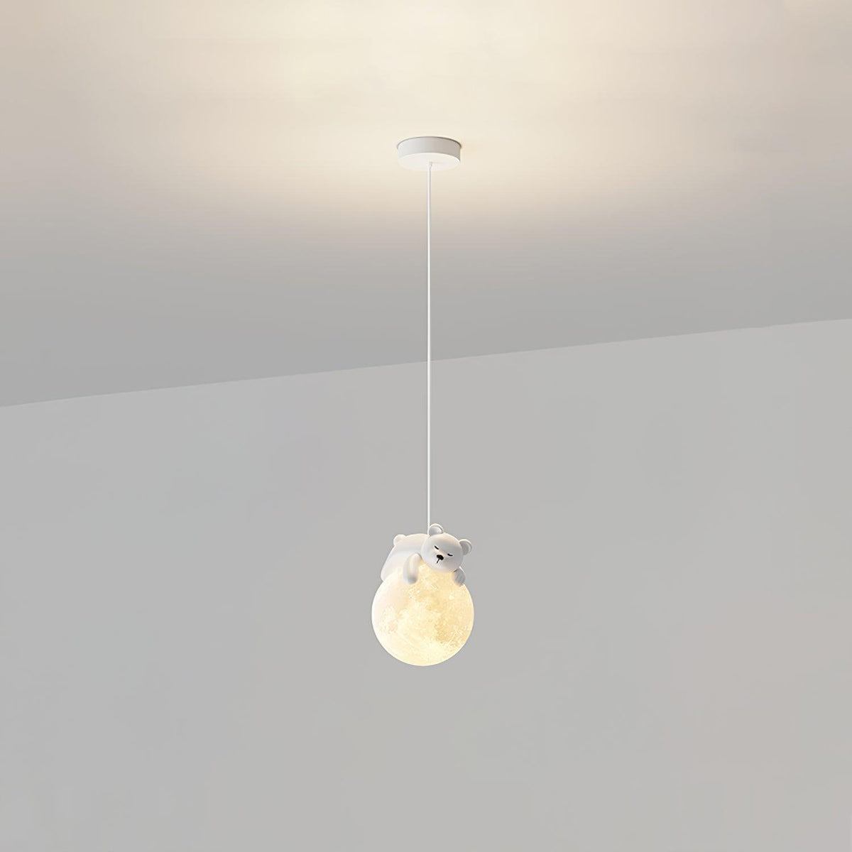 Sorena Suspension Lampe Ours Lune pour Chambre d'Enfant