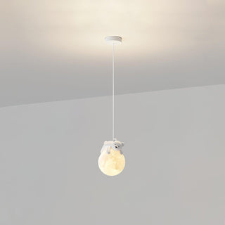 Lustra Suspension Lampe Ours Lune pour Chambre d'Enfant