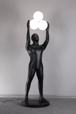 Eurshaia Lampadaire Sculptural Noir