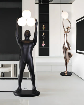 Eurshaia Lampadaire Sculptural Noir