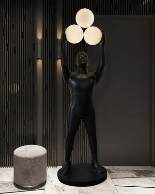 Eurshaia Lampadaire Sculptural Noir
