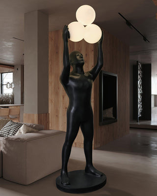 Eurshaia Lampadaire Sculptural Noir