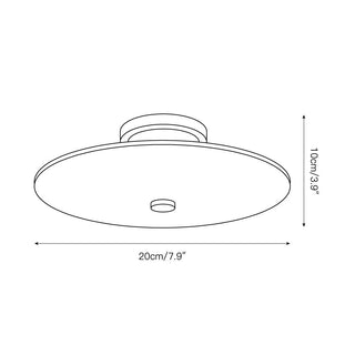 Jarnbruvyn Lampe de Plafond en Métal Laiton et Albâtre Moderne