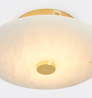 Jarnbruvyn Lampe de Plafond en Métal Laiton et Albâtre Moderne