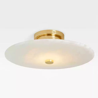 Jarnbruvyn Lampe de Plafond en Métal Laiton et Albâtre Moderne