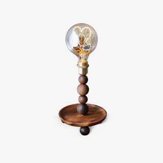 Idoryre Wooden Bead Table Lamp-Neutral Decor