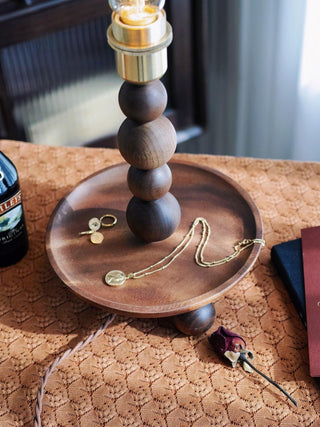 Idoryre Wooden Bead Table Lamp-Neutral Decor
