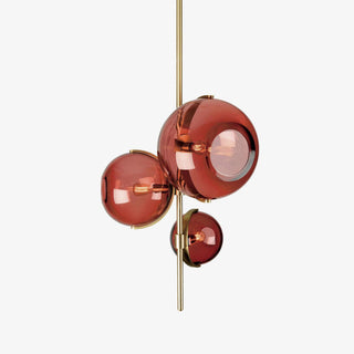 Lustra Lustre Boule en Verre Ambre