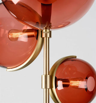 Lustra Lustre Boule en Verre Ambre