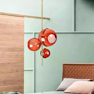 Lustra Lustre Boule en Verre Ambre