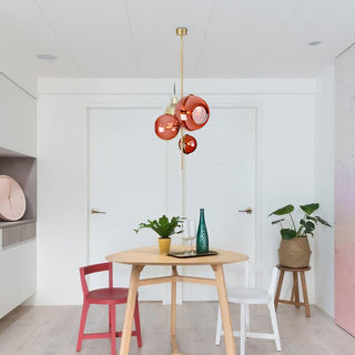Lustra Lustre Boule en Verre Ambre