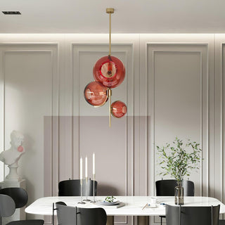 Lustra Lustre Boule en Verre Ambre