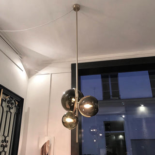 Lustra Lustre Boule en Verre Ambre