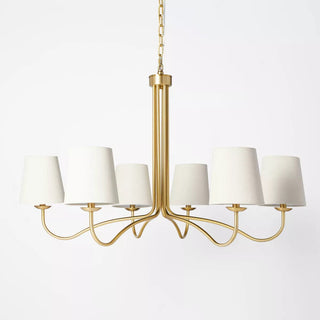 Kvennuvyn Lustre en Métal et Tissu Moderne Minimaliste