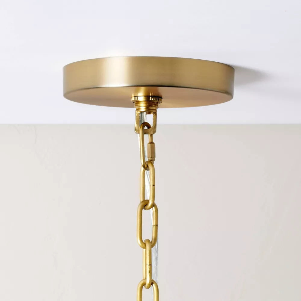 Kvennuvyn Lustre en Métal et Tissu Moderne Minimaliste