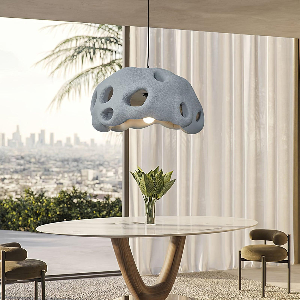 Nelelise Suspension Résine Blanche pour Salon