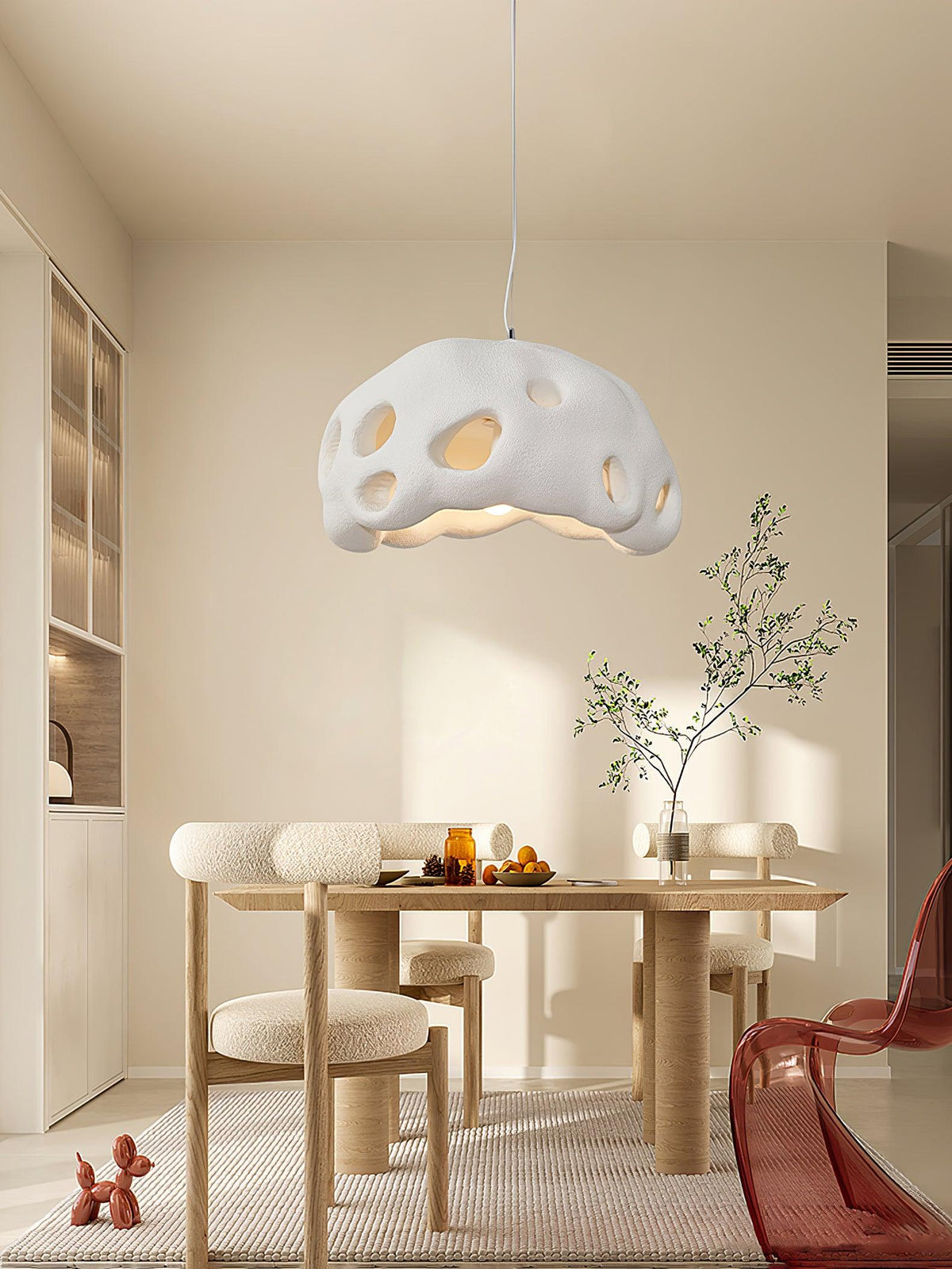 Nelelise Suspension Résine Blanche pour Salon