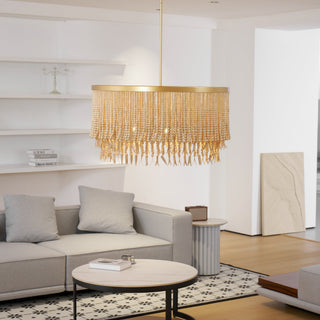 Ljomuvyn Lustre Postmoderne De Luxe En Bois Et Métal