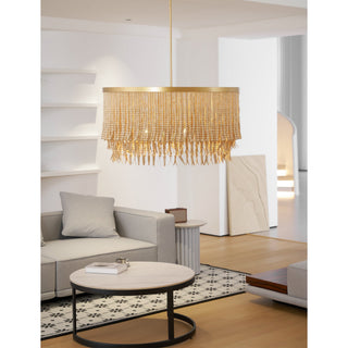 Ljomuvyn Lustre Postmoderne De Luxe En Bois Et Métal