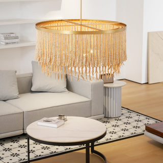 Ljomuvyn Lustre Postmoderne De Luxe En Bois Et Métal