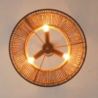 Kvennuvyi Lampe à Suspension En Métal Brun Naturel Antigua