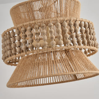 Kvennuvyi Lampe à Suspension En Métal Brun Naturel Antigua