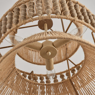 Kvennuvyi Lampe à Suspension En Métal Brun Naturel Antigua