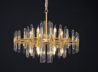 Solara Lustre en Laiton Antique de Luxe