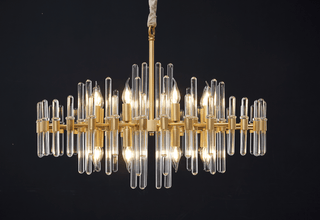 Solara Lustre en Laiton Antique de Luxe