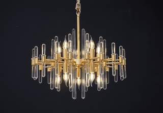 Solara Lustre en Laiton Antique de Luxe