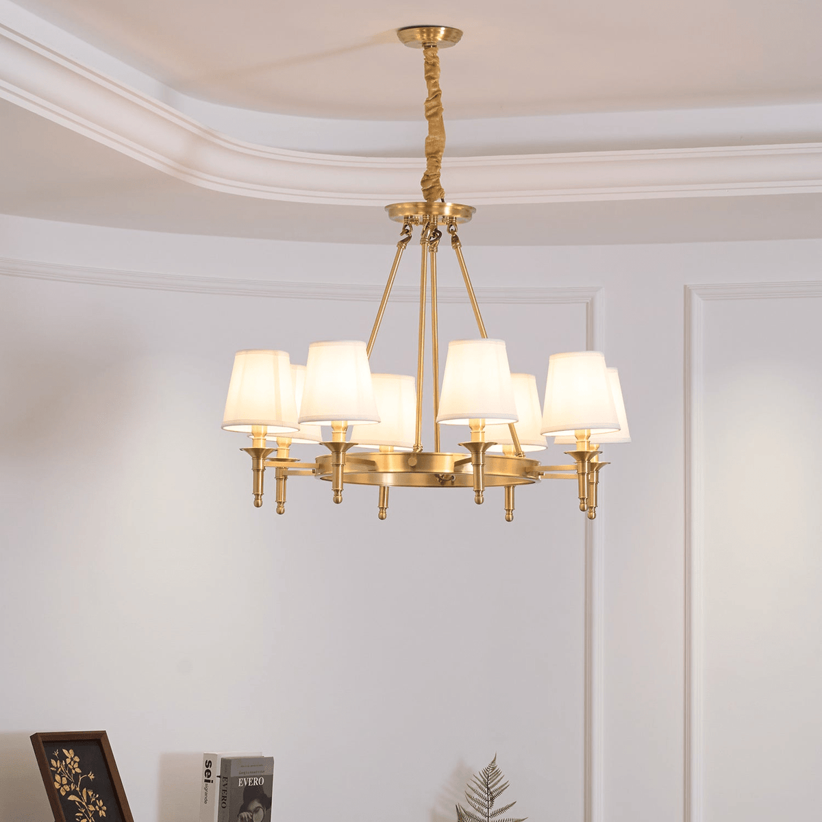 Kirevia Lustre Laiton Lin Moderne
