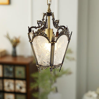 Lustra Suspension Laiton Empire Antique Élégante